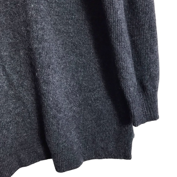 J Crew Large Gray Navy Wool Blend Jeweled-starburst‎ Sparkle Sweater Holiday - Picture 7 of 10